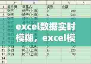 excel数据实时模糊，excel模糊替代 