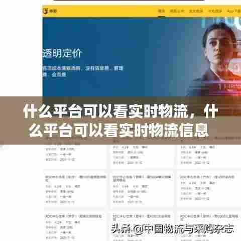 什么平台可以看实时物流，什么平台可以看实时物流信息 