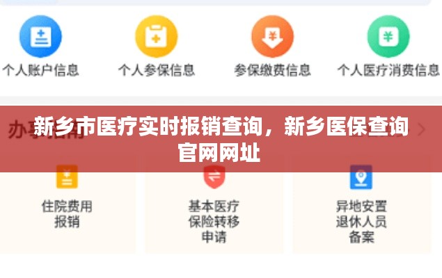 新乡市医疗实时报销查询，新乡医保查询官网网址 
