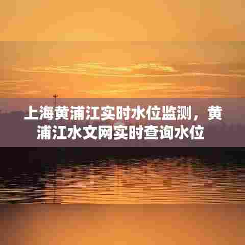 上海黄浦江实时水位监测，黄浦江水文网实时查询水位 