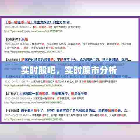 实时股吧,实时股市分析