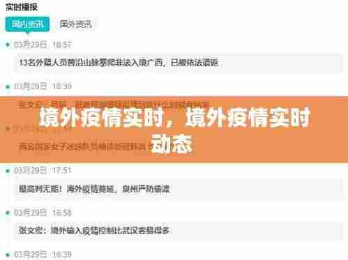 境外疫情实时,境外疫情实时动态