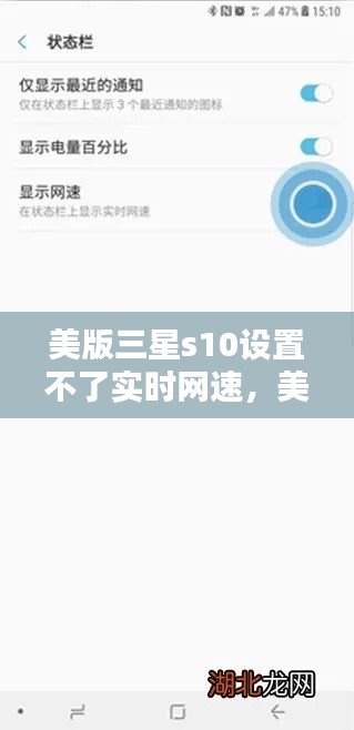 美版三星s10设置不了实时网速，美版三星s10设置不了实时网速怎么办 