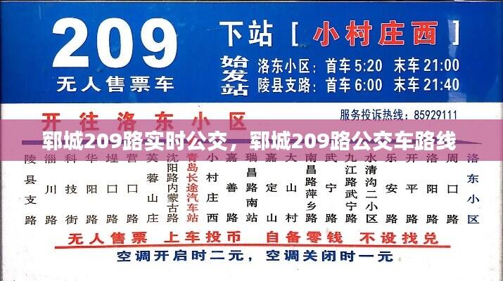郓城209路实时公交，郓城209路公交车路线 
