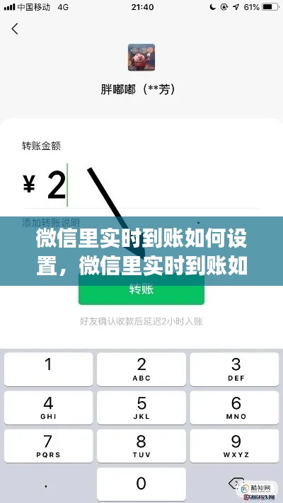 微信里实时到账如何设置，微信里实时到账如何设置密码 