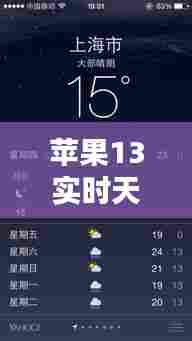 苹果13实时天气声音，苹果13实时天气声音怎么关闭 