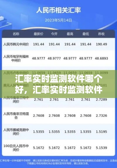 汇率实时监测软件哪个好，汇率实时监测软件哪个好一点 