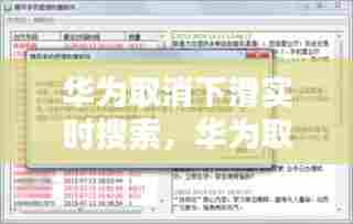 华为取消下滑实时搜索，华为取消下滑搜索设置 