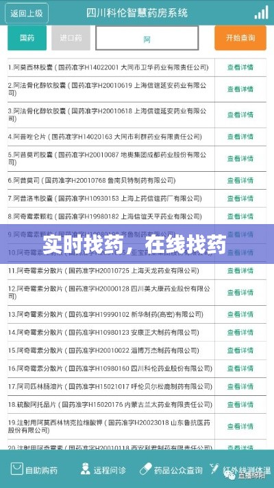 实时找药，在线找药 