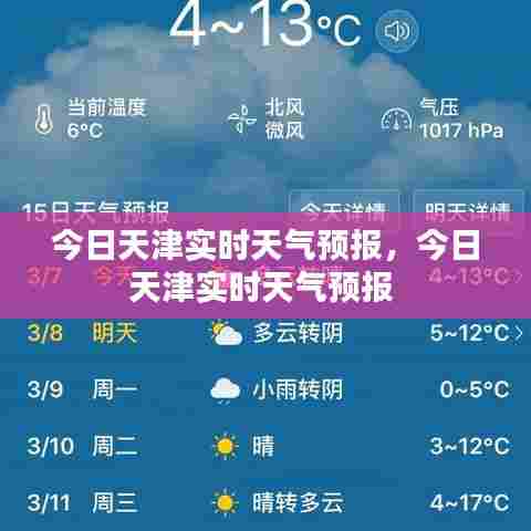 今日天津实时天气预报，今日天津实时天气预报 