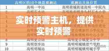 实时预警主机，提供实时预警 