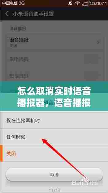 怎么取消实时语音播报器，语音播报时间怎么关闭 