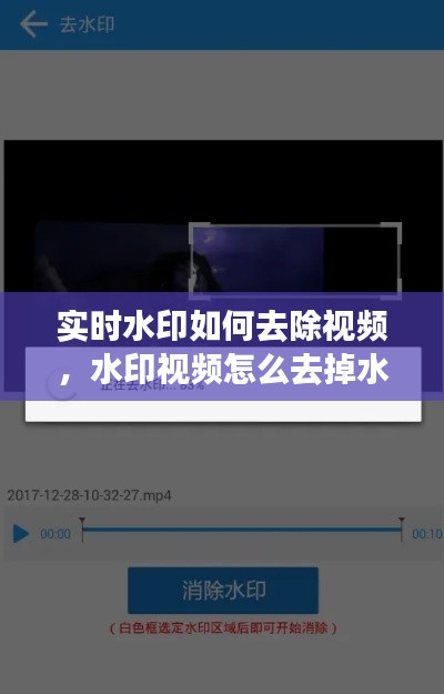 实时水印如何去除视频,水印视频怎么去掉水印