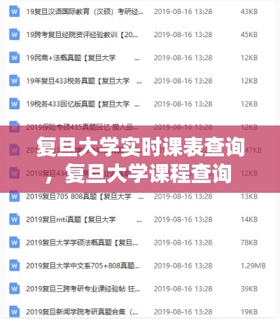 复旦大学实时课表查询，复旦大学课程查询 