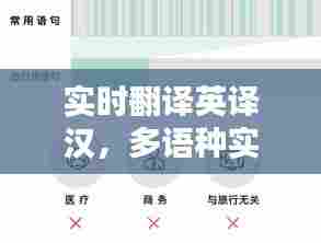 实时翻译英译汉，多语种实时翻译 