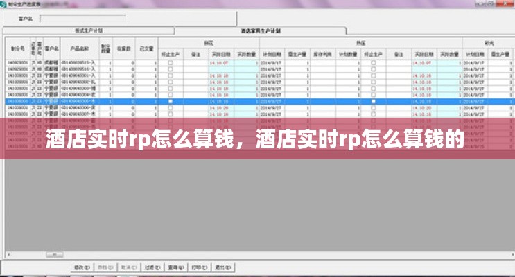 酒店实时rp怎么算钱，酒店实时rp怎么算钱的 