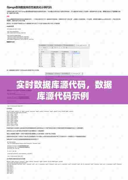 实时数据库源代码，数据库源代码示例 