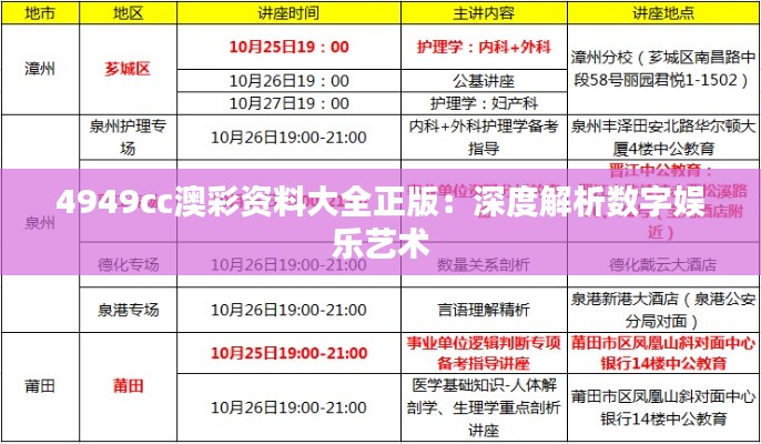 4949cc澳彩资料大全正版：深度解析数字娱乐艺术