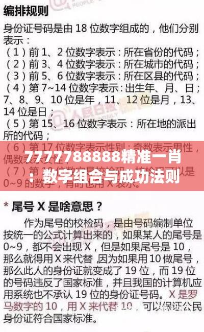 7777788888精准一肖：数字组合与成功法则