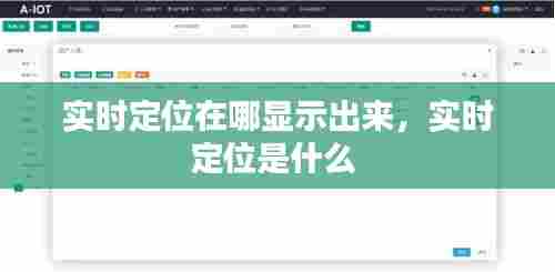 实时定位在哪显示出来，实时定位是什么 