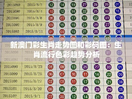 新澳门彩生肖走势图和彩码图：生肖流行色彩趋势分析