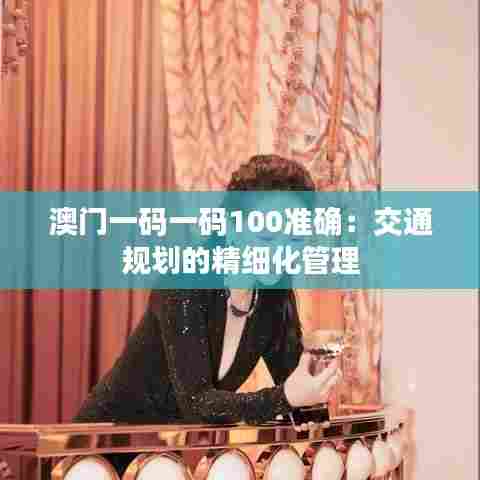 澳门一码一码100准确：交通规划的精细化管理