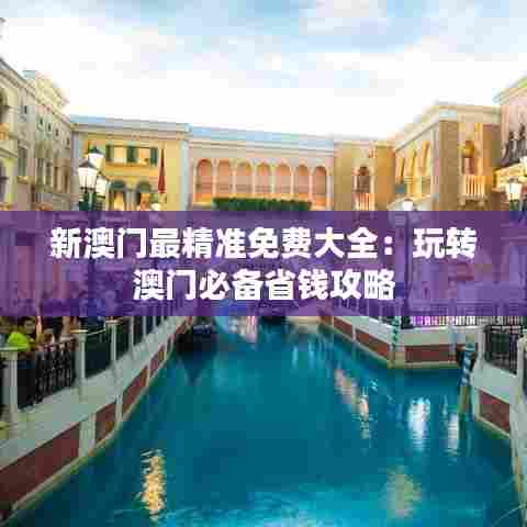 新澳门最精准免费大全：玩转澳门必备省钱攻略