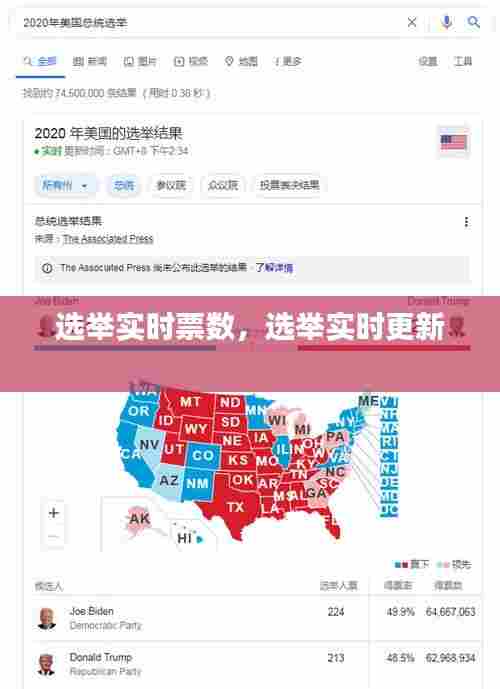 选举实时票数，选举实时更新 