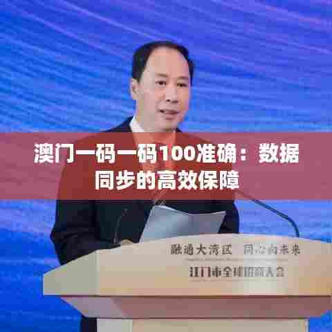 澳门一码一码100准确：数据同步的高效保障