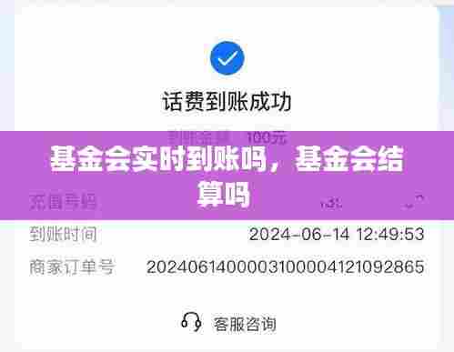基金会实时到账吗,基金会结算吗