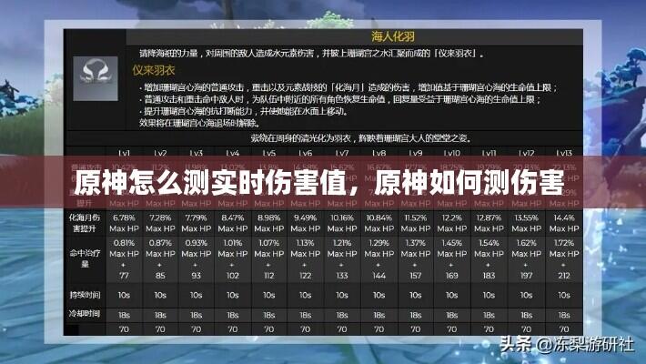 原神怎么测实时伤害值,原神如何测伤害