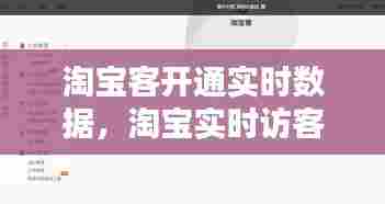 淘宝客开通实时数据，淘宝实时访客我的淘宝是什么意思 