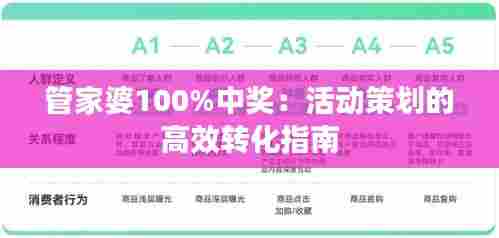 管家婆100%中奖：活动策划的高效转化指南