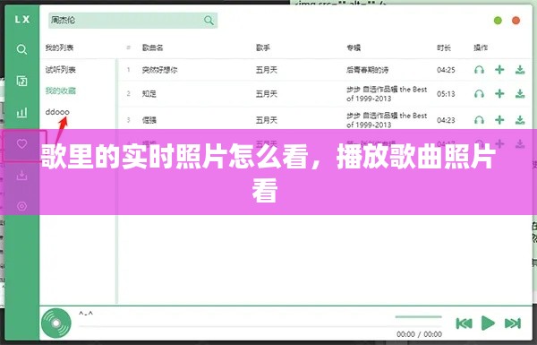 歌里的实时照片怎么看，播放歌曲照片看 