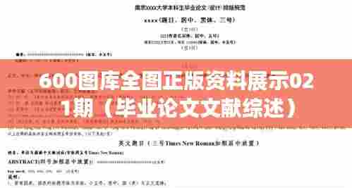 600图库全图正版资料展示021期（毕业论文文献综述）