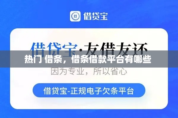 热门 借条，借条借款平台有哪些 