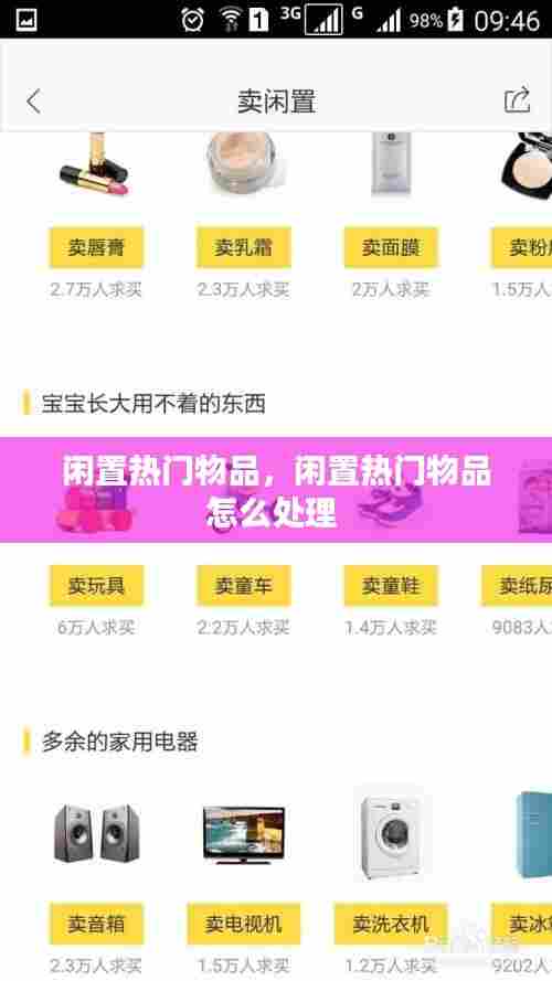 闲置热门物品,闲置热门物品怎么处理