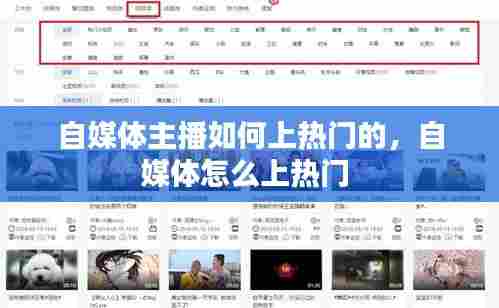自媒体主播如何上热门的，自媒体怎么上热门 