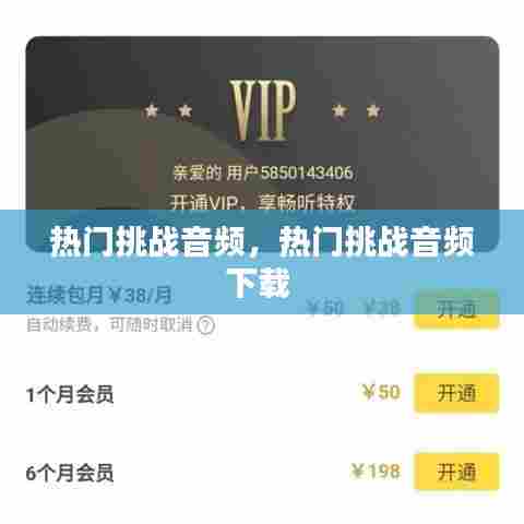 热门挑战音频，热门挑战音频下载 