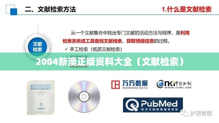 2004新澳正版资料大全（文献检索）