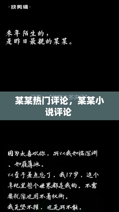 某某热门评论，某某小说评论 