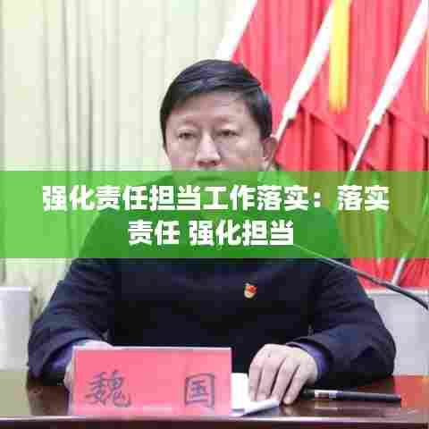 强化责任担当工作落实：落实责任 强化担当 