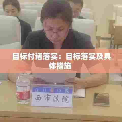 目标付诸落实:目标落实及具体措施