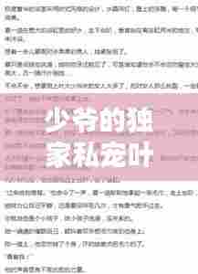 少爷的独家私宠叶子墨：小说少爷的独家私宠 