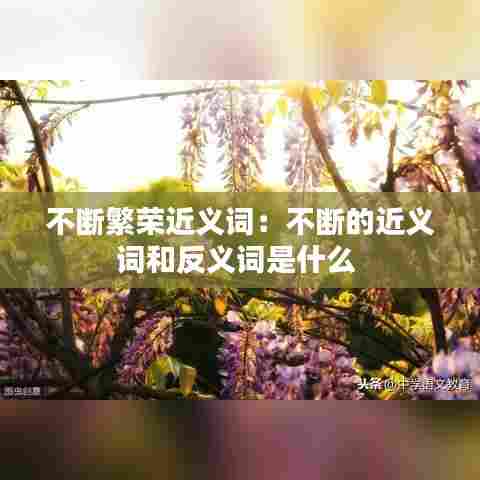 不断繁荣近义词：不断的近义词和反义词是什么 