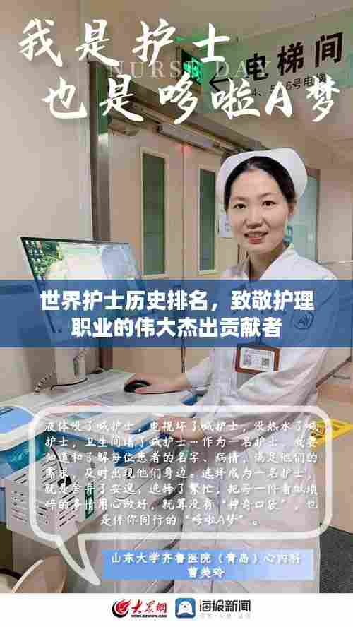 世界护士历史排名，致敬护理职业的伟大杰出贡献者