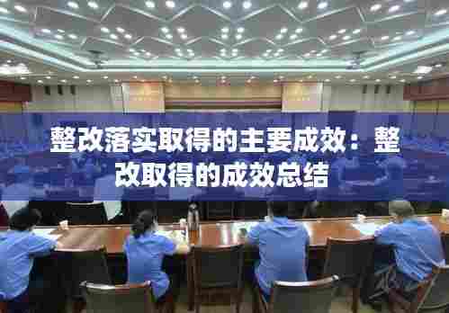 整改落实取得的主要成效：整改取得的成效总结 
