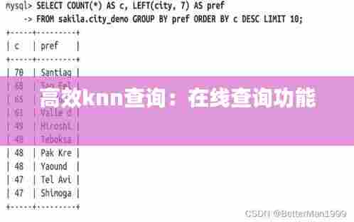 高效knn查询:在线查询功能