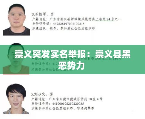 崇义突发实名举报:崇义县黑恶势力