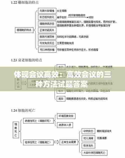 体现会议高效：高效会议的三种方法试题答案 